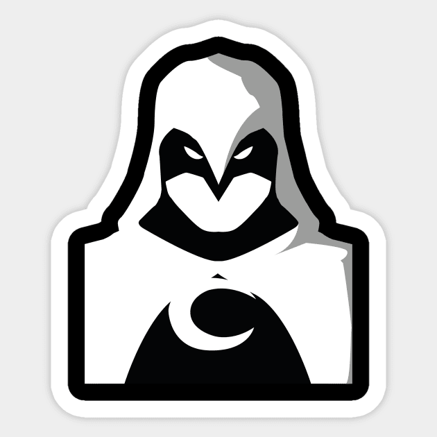 Moon Knight. Sticker by Eternal Oak Store's